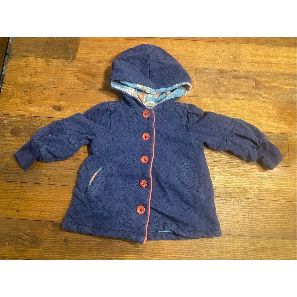 Matilda Jane Malina size 2 toddler girls blue soft coat jacket quilted